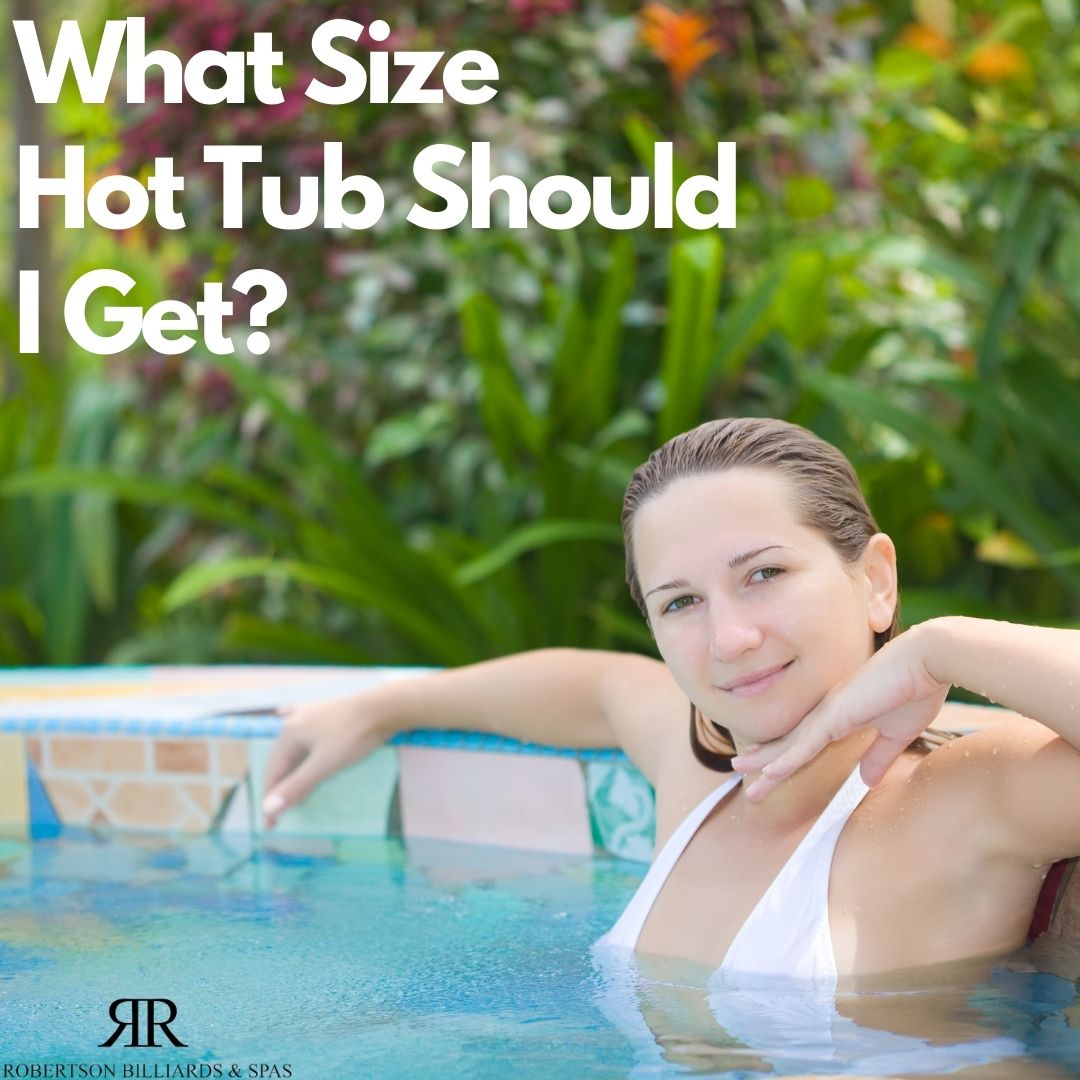 Woman relaxing in a hot tub for 2 to 3 adults